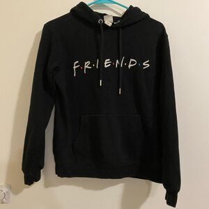 Friends Logo Hoodie‎ Sweatshirt Black TV show H&M Warner Bros XS